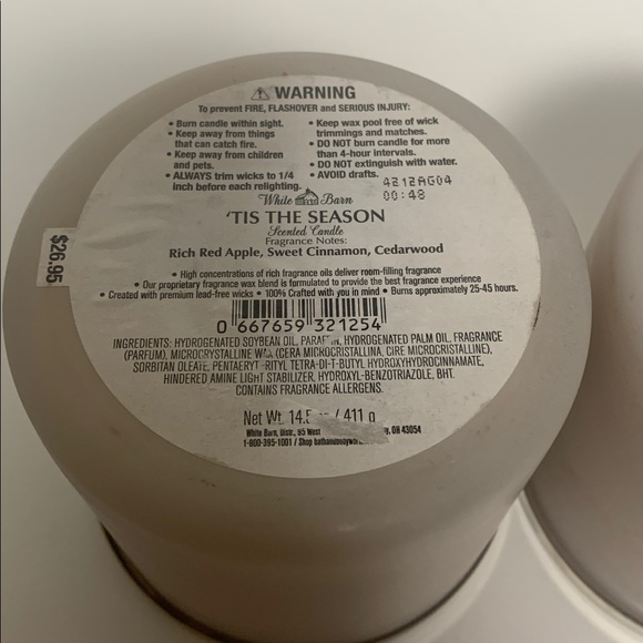 White Barn tis the season 3 wick candles - Picture 6 of 7